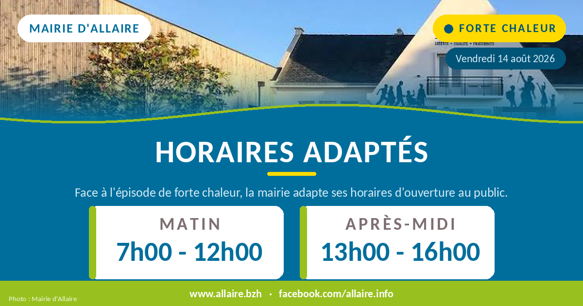 Forte chaleur : la mairie adapte ses horaires